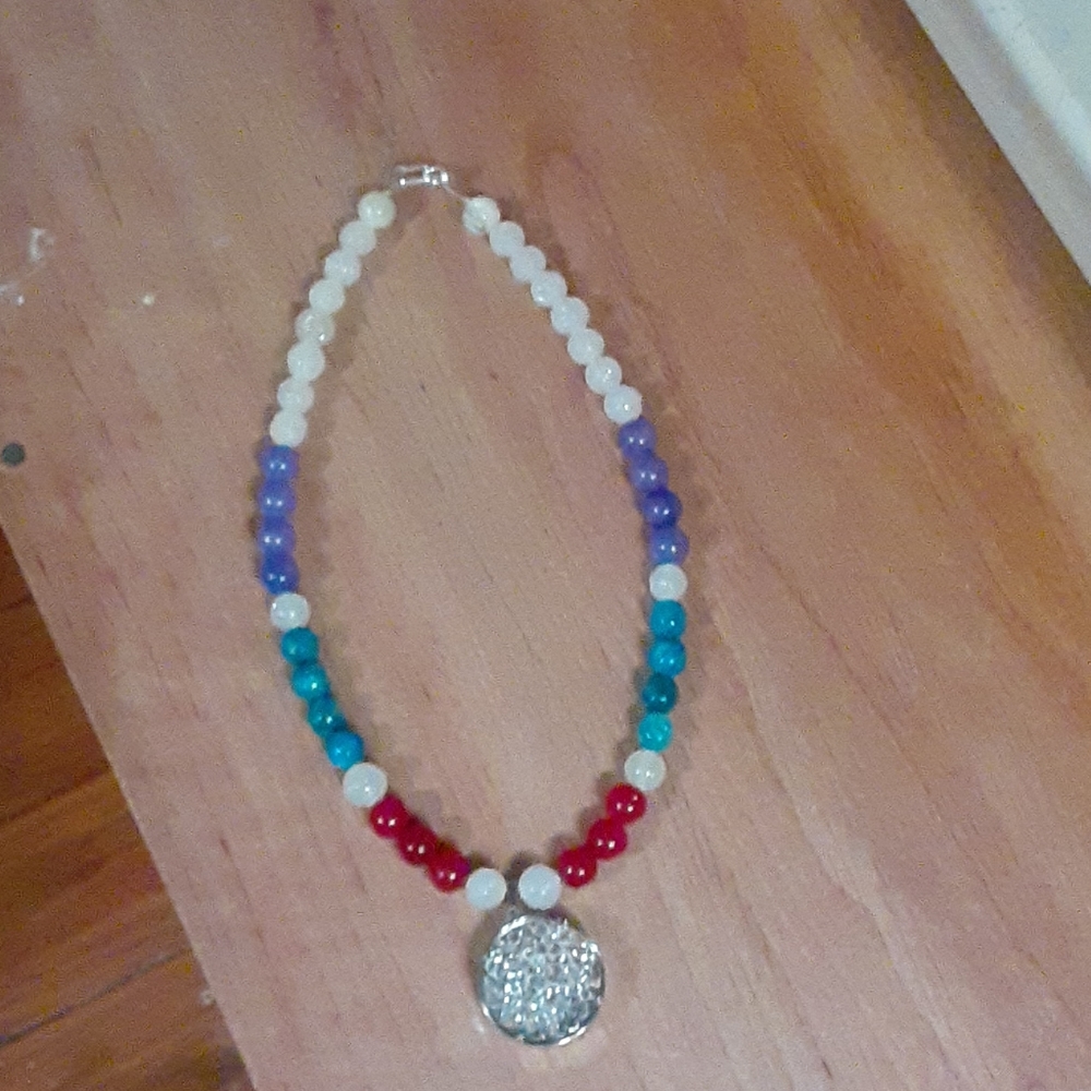 Handcrafted beaded choker necklace